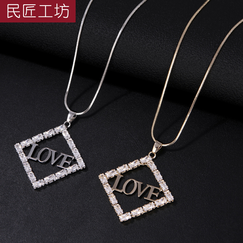 中长款百搭钛钢韩国毛衣链