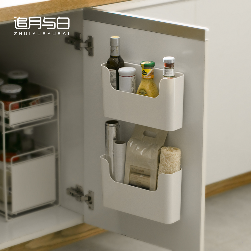 橱柜冰箱放杂物保鲜膜悬挂收纳盒