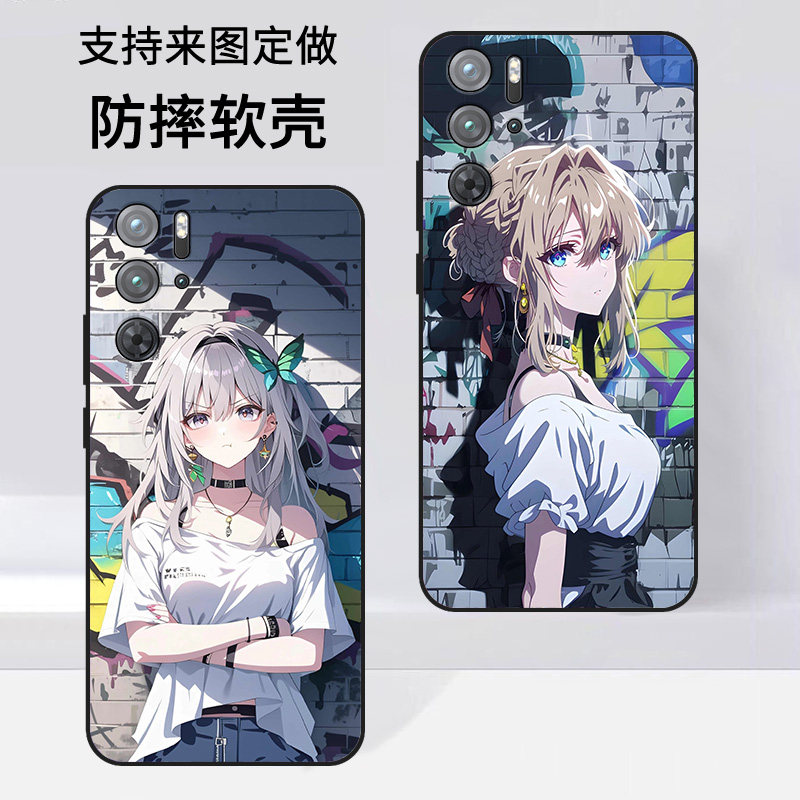 适用于红魔9Pro手机壳10Pro卡通动漫11sPro涂鸦流萤初音芙宁娜创意可爱8sPro全包防摔高颜值男女款定制保护套图片