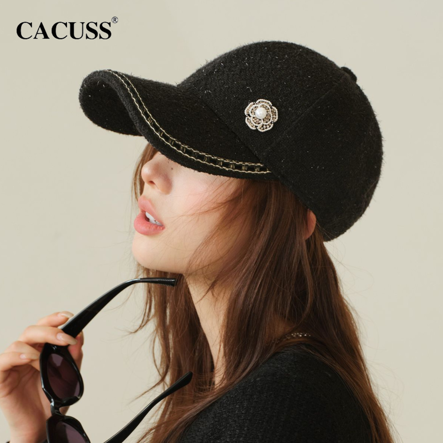 CACUSS女士大头围小香风棒球帽子