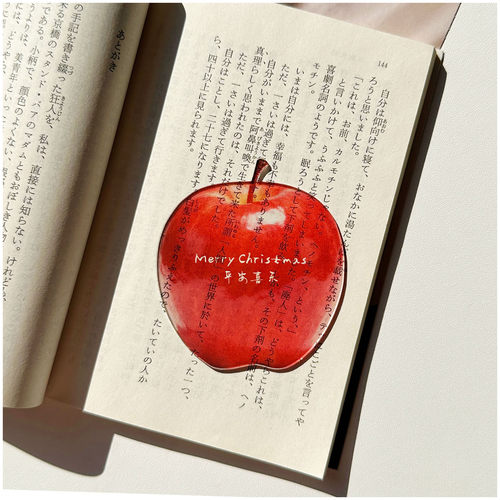 原创圣诞苹果亚克力书签