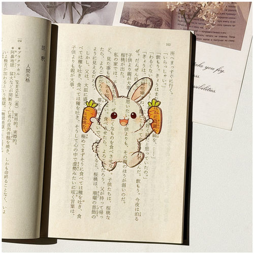 ins风兔子亚克力透光书签