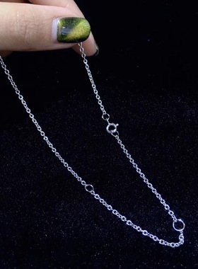 diy长款纯银链条吊坠