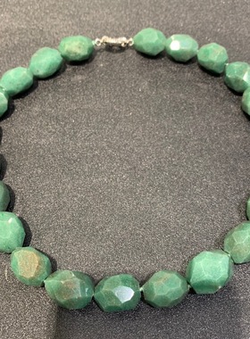 20*14.5MM 欧美款 天然东菱玉项链随形切面 大颗粒珠子 清仓