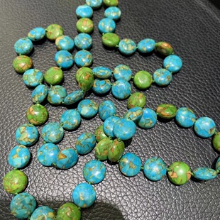 毛衣链出口国外订单样品只有１条售完无补 染色松石项链长款