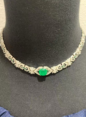 佟丽娅同款925纯银锆石项链