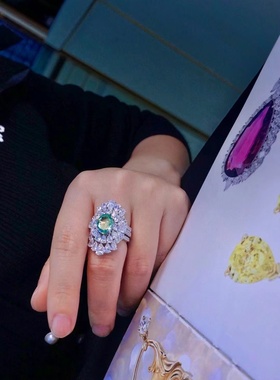 一款多用锆石戒指组合戒925纯银 可拆分戒指