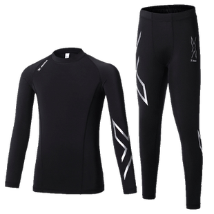 2X-max儿童紧身衣训练服男运动健身服套装速干衣篮球足球跑步打底