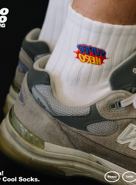 JIOJIOLIKING乔乔莱肯 男女士袜子吸汗透气刺绣男袜纯棉中筒袜