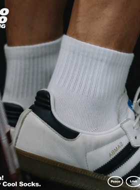 JIOJIOLIKING乔乔莱肯 男女士袜子美式风中筒袜纯棉轻运动袜