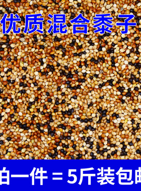 鹦鹉混合粮饲料鸽粮五色黍子粮食谷子中小型鸟食虎皮玄凤牡丹5斤