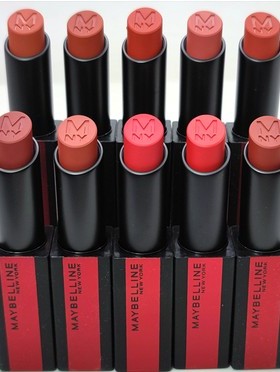 美宝莲绝色雾感哑光唇膏 口红 01 02 03 04 05 06 07 08 09 10