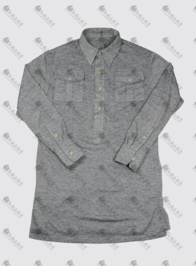 【顶及复刻】德军M43针织衬衣 灰色半开襟套头衬衫WH和精英通用
