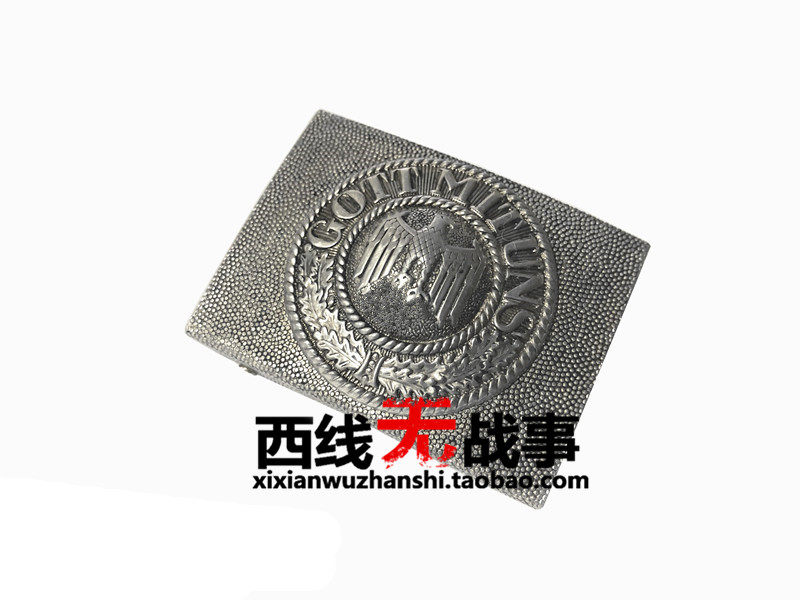 新版德军鱼子纹腰带扣 WH早期铝制士兵腰带扣 麻点皮带扣 做旧