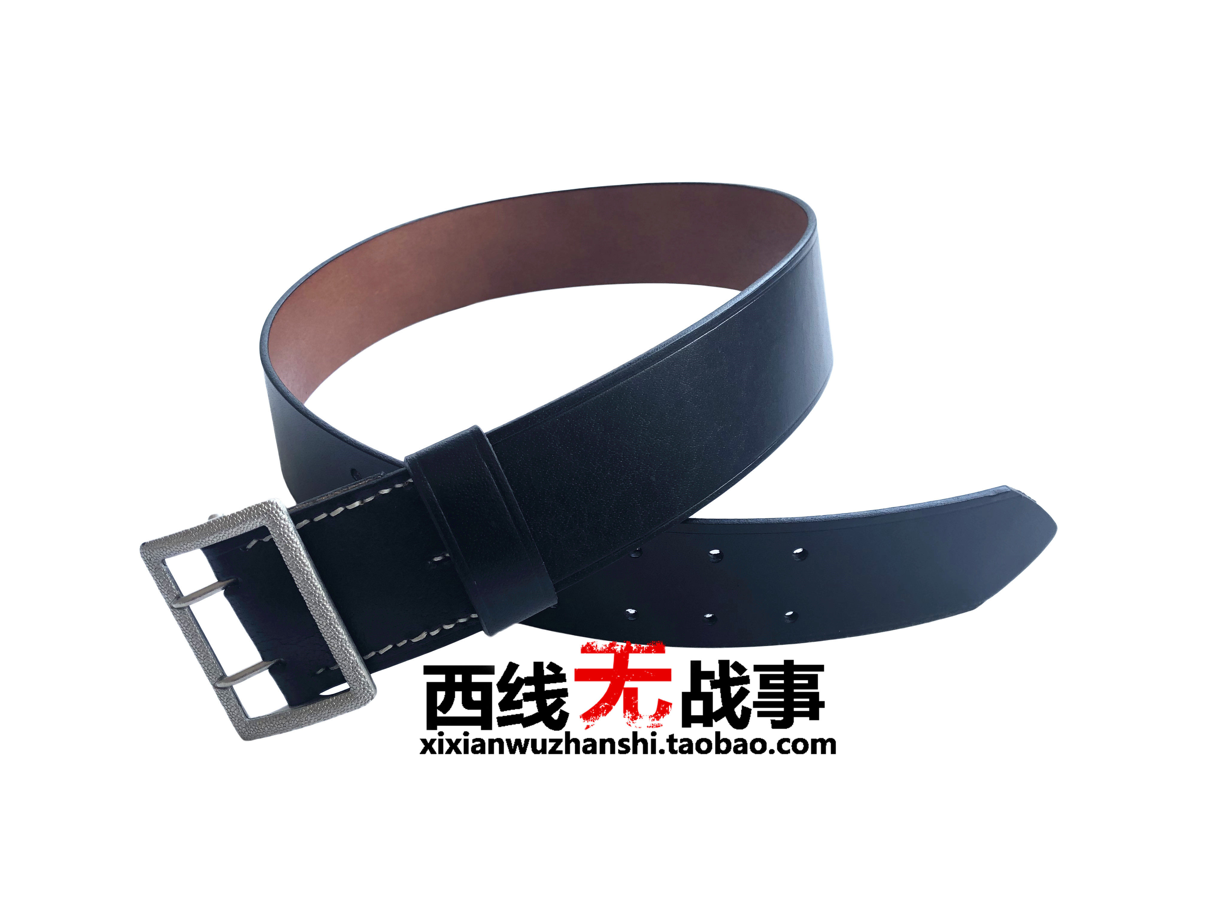 德军军管外腰带 牛皮武装带 高质量真皮 国防军鱼子纹双针腰带