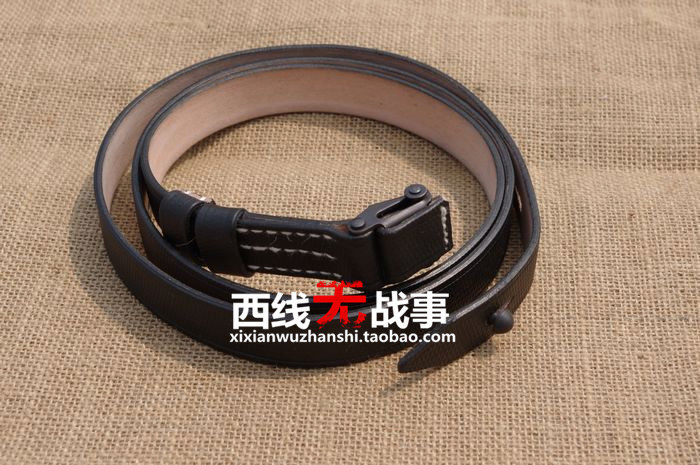 德军MP40背带 头层牛皮背带 黑色