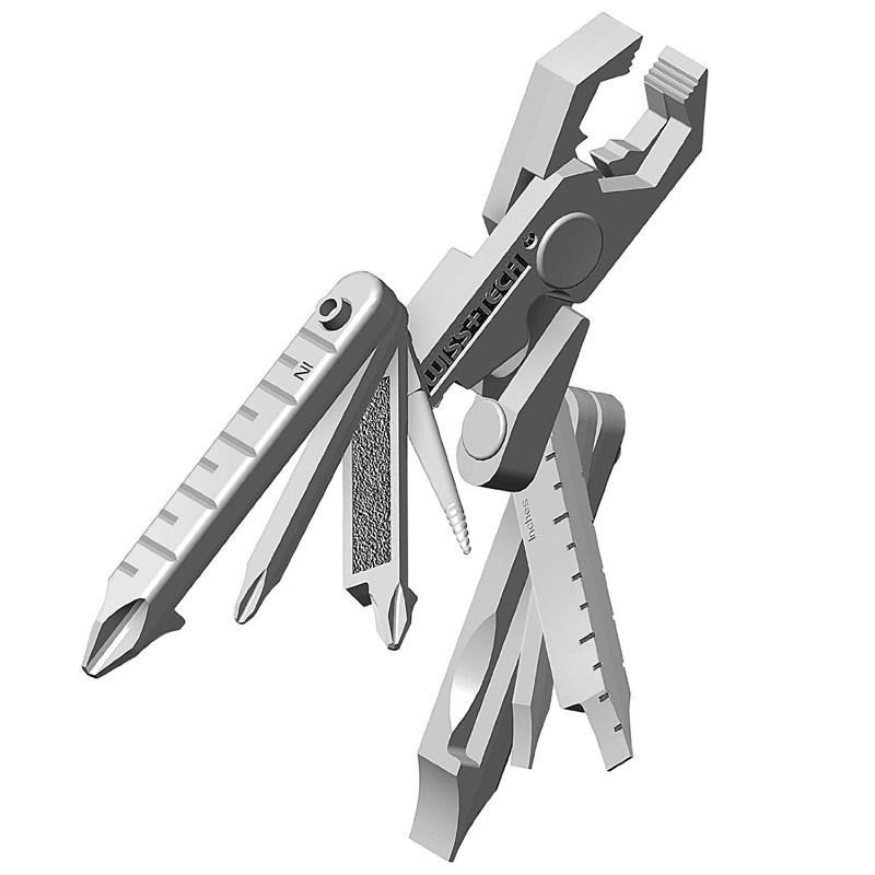 瑞士科技SWISS TECH 19合1 钥匙扣 高硬度多功能折叠工具户外装备