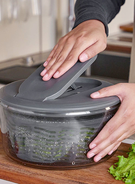 美国Zyliss 按压式甩菜器洗菜盆 蔬菜水果清洗脱水沙拉沥水滤水器