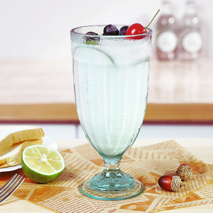 西班牙原装进口VSM奶昔杯冷饮杯两件套 夏日玻璃杯饮料杯鸡尾酒杯