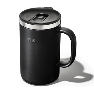 美国OXO 保温咖啡杯带手柄 真空隔热大容量保温杯保冷杯 475毫升