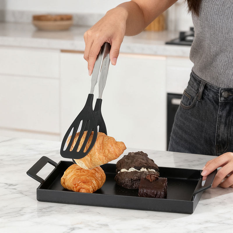 日本制造原装进口TANABE KANAGU 多功能彩色烧烤夹 肉饼夹面包夹