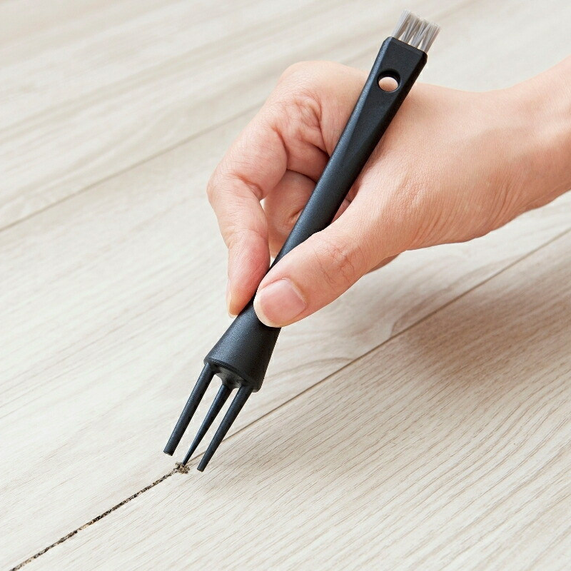 日本进口Cogit 地板缝隙清理工具 双重缝隙清洁刷不会刮伤地板