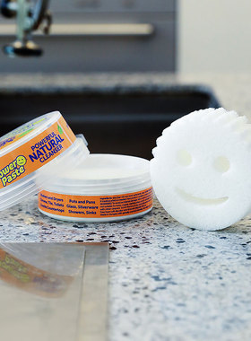 美国scrubdaddy多功能清洁膏含双面笑脸清洁擦家用强力去污清洗擦