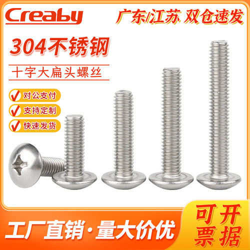 creaby广东304不锈钢大扁头螺钉