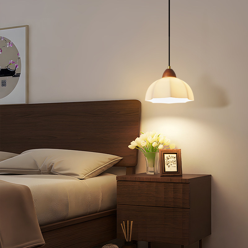 卧室床头吊灯中古风小美式咖啡厅复古民宿单头设计师餐厅吧台灯具