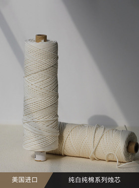 DIY香薰蜡烛芯大豆蜡专用灯芯无蜡进口纯白系列芯新店优惠热卖