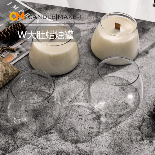 [W Большая свеча для живота может] высококачественная Diy Aromatherapy Candle Glass High -Transparent Tempret -Resistant Material New Hot -Shelling