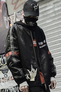 2022外套男秋冬季新款休闲潮男生嘻哈棒球领男士夹克 W150 P95图片