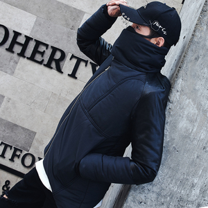 2025冬季新款韩版修身立领棉衣暗黑潮男棉服外套 F50 P145图片