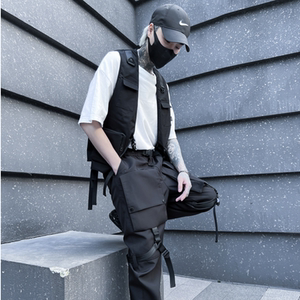 2025春夏新款宽松工装休闲马甲背心男潮流炸街帅气外套 MJ65 P105图片
