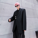 秋冬男外套宽松潮流纯色小西装高级感发型师西服上衣XF23P125，男装西服套装，星座101A-3