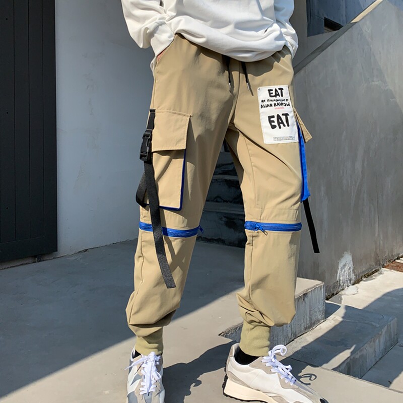 秋冬休闲裤男机能风宽松潮流炸街青春束脚工装裤子K878P65,男装工装外套,星座101A-3