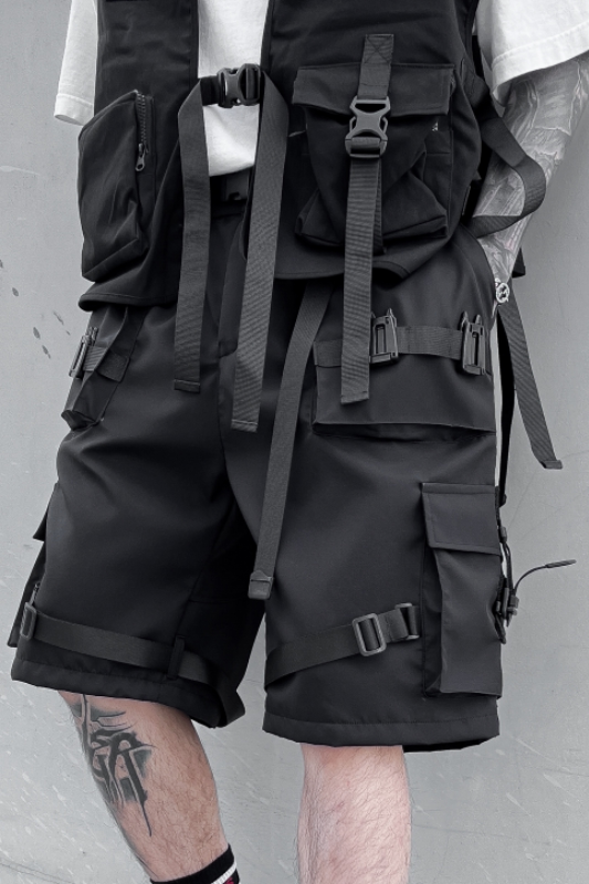 夏季伞兵机能工装短裤男宽松直筒五分裤多口袋潮流裤子DK78P85,男装牛仔裤,星座101A-3