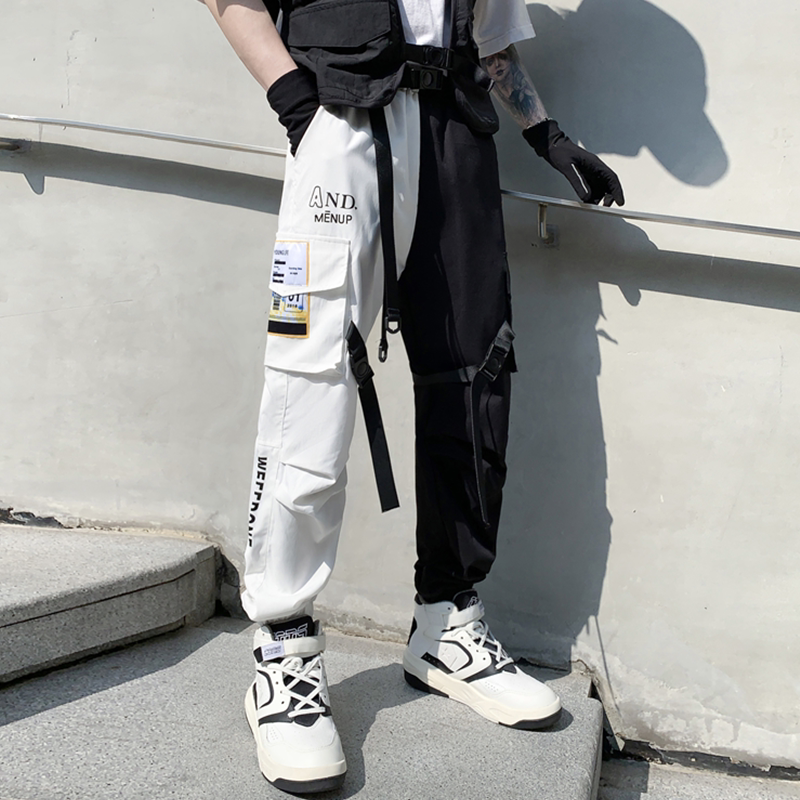 2025春夏工装机能风男士潮牌ins束脚休闲拼接青春裤子K905P75,男装工装外套,星座101A-3