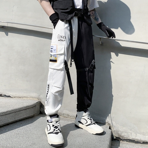 2025春夏工装机能风男士潮牌ins束脚休闲拼接青春裤子 K905  P75图片