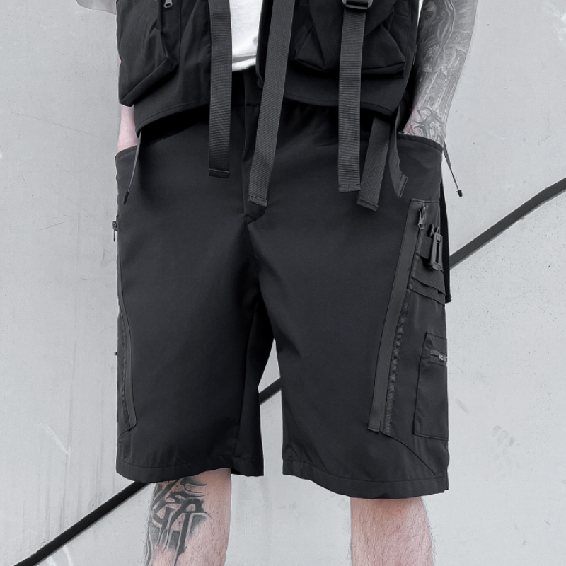 夏季伞兵机能风工装短裤男宽松直筒五分裤休闲潮流裤子DK77P75,男装牛仔裤,星座101A-3