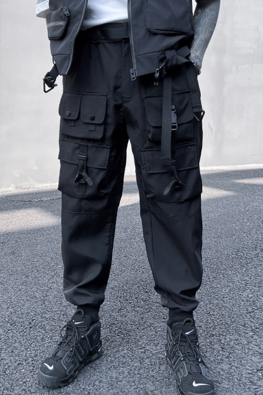 2025春机能风伞兵装裤男潮流宽松束脚立体袋青少年长裤K937P115,男装休闲裤,星座101A-3