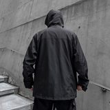 暗黑男秋冬宽松机能冲锋衣连帽夹克潮流炸街休闲工装外套W356P175，男装夹克，星座101A-3