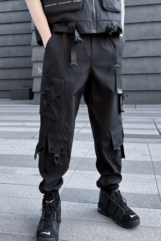 2025春季机能风伞兵工装裤男潮流宽松束脚百搭ins长裤K955P115,男装工装外套,星座101A-3