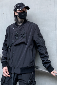 男装秋季机能风工装外套男潮流暗黑系夹克 W322 P155图片