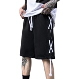 夏季短裤男潮流宽松休闲中裤ins潮牌五分直筒流行裤子DK69P55，男装牛仔裤，星座101A-3