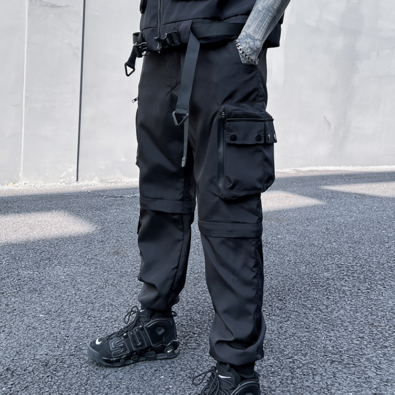 2025春季机能风伞兵工装裤男潮流宽松束脚青少年长裤 K930 P105图片