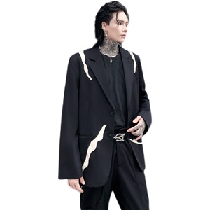 秋冬西服男解构宽松潮流炸街帅气青年发型师高级感外套XF13P145图片