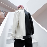 秋冬仿皮夹克男潮流炸街帅气宽松青春拼接休闲皮衣外套W329P135，男装夹克，星座101A-3