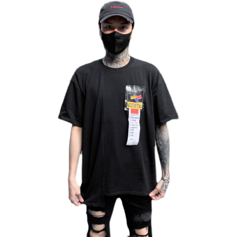 夏季男士休闲印花短袖T恤宽松圆领套头半袖上衣潮牌T414P55,男装T恤,星座101A-3