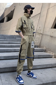2025春夏工装机能风男士潮牌ins束脚休青春连体裤子 K906 P125图片